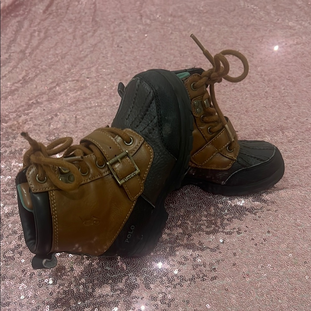 Polo by Ralph Lauren Brown and Black Boots Classic Duck Design